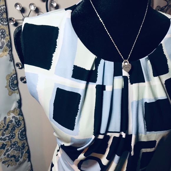 CALVIN KLEIN Career Pleated Stretch Blouse - Picture 5 of 8